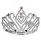 Beistle Club Pack of 12 Silver and Pink Bachelorette Princess Tiara Costume Accessories